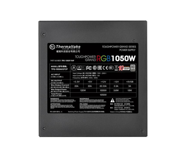 Thermaltake Toughpower Riing 1050W 80 Plus Platinum - 402373 - zdjęcie 7